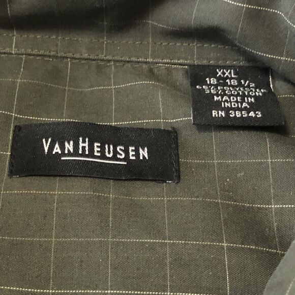VanHeusen Mens Office Collection Button Down shirt 18-18 1/2 XXL NWT - Picture 9 of 10